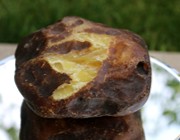 Thumbnail preview of big raw amber piece, opaque honey amber, untreated Rovno Amber origin, selected material for professional Misbaha carving