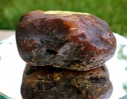 Thumbnail preview of rough amber block, 359 gram, uniform texture, honey amber color, suitable for prayer bead manufacturing