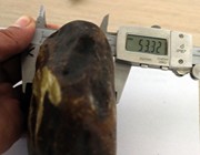 Thumbnail preview of big natural amber chunk, 359 gram, untreated rough amber, drilling quality material for Tasbih makers