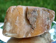 Thumbnail preview of premium natural amber block, 538 gram, opaque butterscotch amber, suitable for Misbaha bead turning