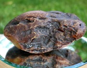 Thumbnail preview of natural big amber chunk, 428 gram, opaque amber with even color distribution, premium Tasbih material